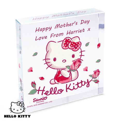 Personalised Hello Kitty Cherry Bloom Large Crystal Block £19.99